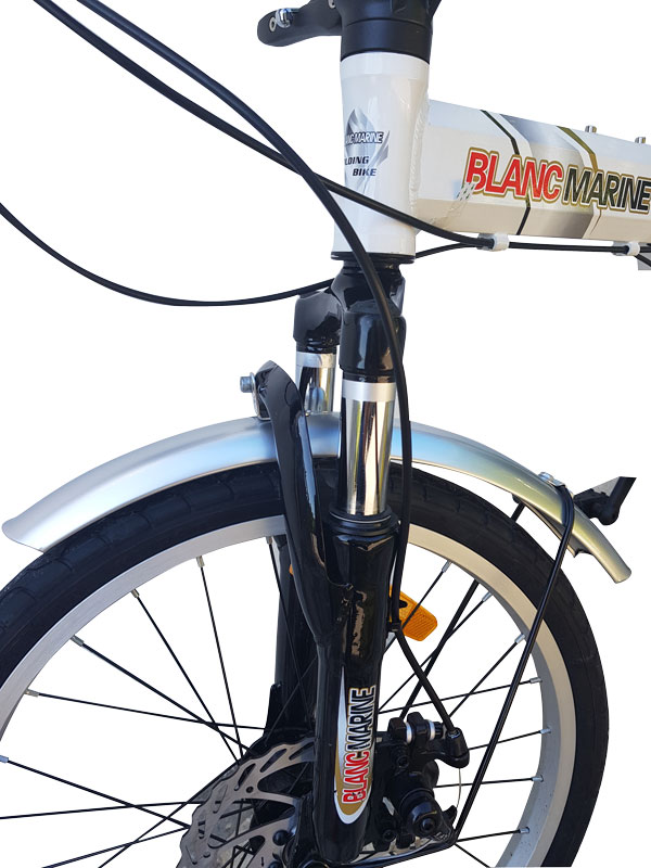 VÉLO PLIANT BLANC MARINE, MODÈLE 20PM3, PACK BASIQUE