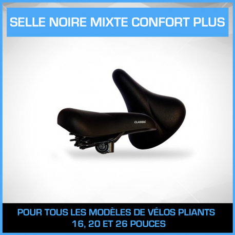 Selle mixte noire CONFORT PLUS