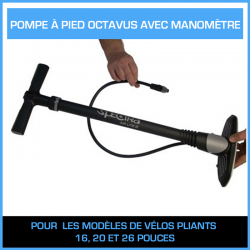 Pompe à pied Octavus Pro avec manomètre