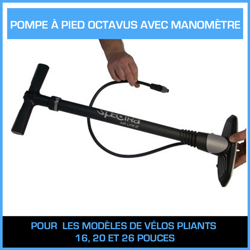 Pompe vélo avec manomètre