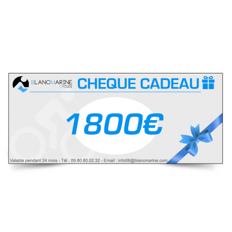 CHÈQUE CADEAU BLANC MARINE - 1800 EUROS