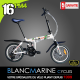 VÉLO PLIANT BLANC MARINE, MODÈLE 16PM4