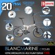 VÉLO PLIANT BLANC MARINE, MODÈLE 20PM4 - 7 OU 21 VITESSES