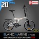 VÉLO PLIANT BLANC MARINE, MODÈLE 20PM4 - 7 OU 21 VITESSES