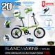 VÉLO PLIANT BLANC MARINE MODÈLE 20PM2, 3 OU 7 VITESSES - VERT