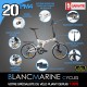 VÉLO PLIANT BLANC MARINE, MODÈLE 20PM4 - 7 OU 21 VITESSES