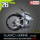 VTT PLIANT ÉLECTRIQUE BLANC MARINE MODÈLE 26PM4, AVEC OU SANS PORTE BAGAGE