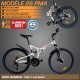 VTT PLIANT BLANC MARINE MODÈLE 26PM4, 7 VITESSES - PACK BASIQUE