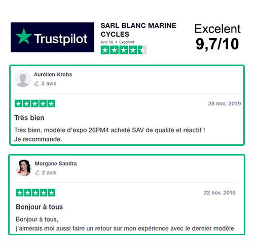 Avis Blanc marine sur Trustpilot